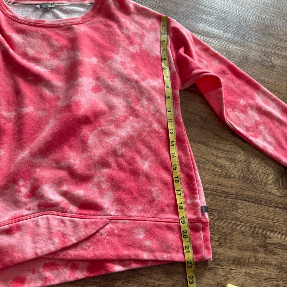 T By Talbots Tulip Hem Pullover Sweatshirt Size Large Women Athleisure Tie Dye - Picture 6 of 8